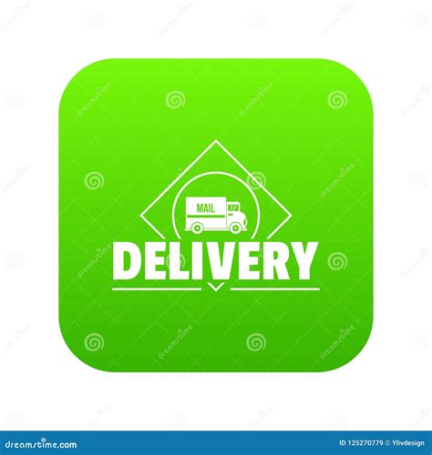 Delivery Truck Icon Green Vector Stock Vector Illustration Of