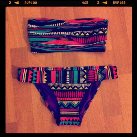 Primark Bikini Multi Aztec Tribal Strapless Bandeau Swimsuit Beach Uk 6 18 Bnwt Ebay