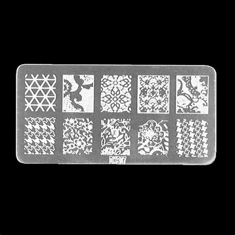 Lokei Nail Art Stamp Stencil Stamping Template Plate Set Tool Stamper