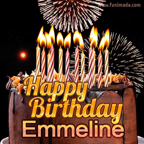 Chocolate Happy Birthday Cake For Emmeline 
