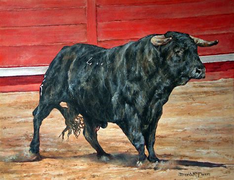 Bull Painting By David Mcewen