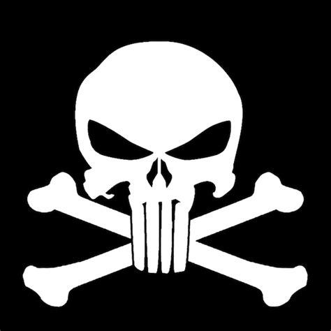 Punisher Crossbones Vinyl Decal By Roguedecal On Etsy