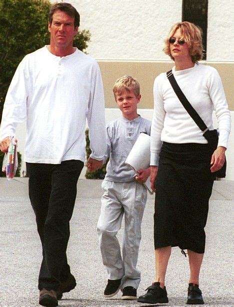 Dennis Quaid And Meg Ryan With Their Son Jack Henry 1992 Meg Ryan