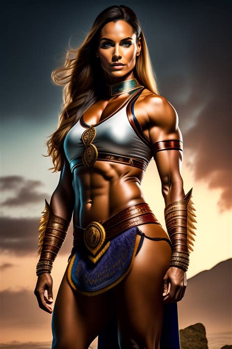 Lexica Full Body Portrait Thin Muscular Viking Amazon Warrior Woman