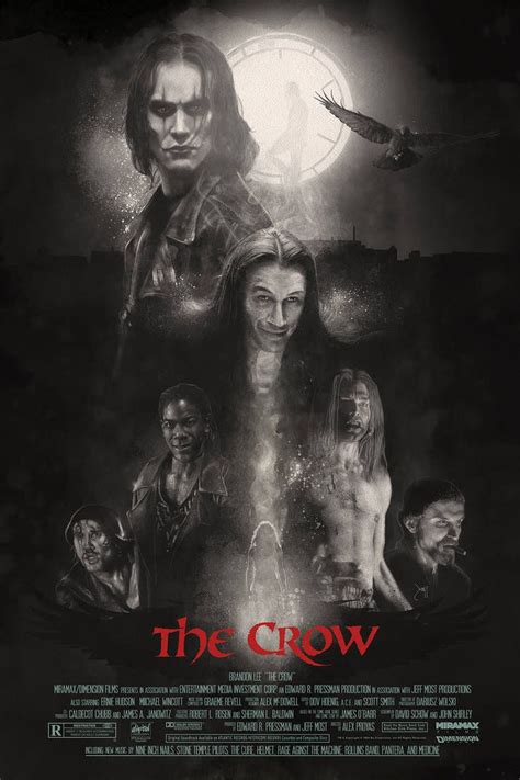 The Crow Movie Poster With Two Women And One Man