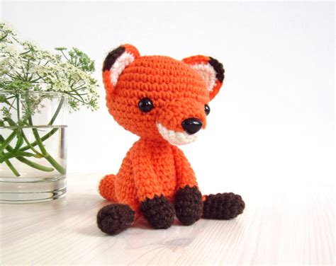 Home » sewing » doll & toy patterns » stuffed animal patterns. PATTERN: Small sitting fox Stuffed animal Tiny amigurumi