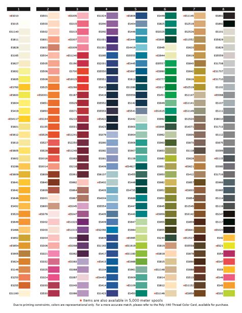 Embroidex Color Conversion Chart Exquisite
