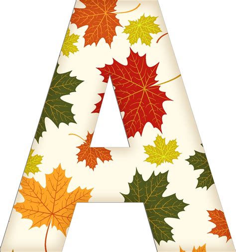 Autumn Alphabet Clipart Fall Leaves Alphabet Clip Art Maple Etsy