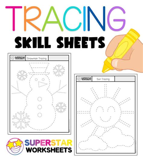 worksheet  tracing  preschoolers tracing  path kindergarten