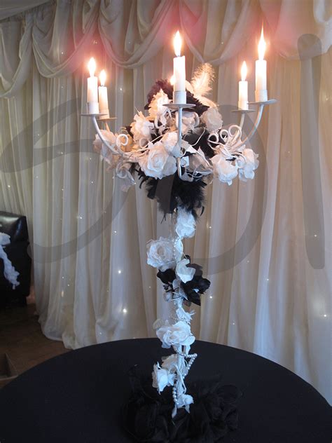Black And White Candelabra Hire So Lets Party