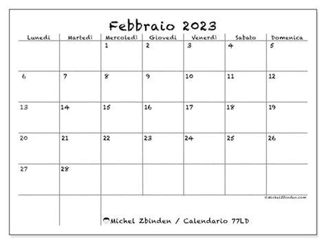 Calendario Febbraio 2023 Da Stampare 501ld Michel Zbinden It Gennaio