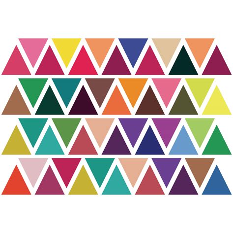 50 Stickers Triangles Colorés Stickers Stickers Chambre Ado Garçon