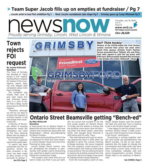 Newsnow E Edition July 16 2020 By Newsnow Niagara Issuu