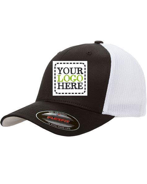 Custom Flex Fit Trucker Hat Fitted Flexfit Embroidered Etsy
