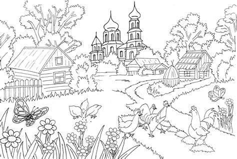 Printable adult coloring pages coloring pages for girls coloring book pages coloring sheets lisa frank beautiful lines colorful pictures digi stamps line art. Scenery Coloring Pages For Adults | Collection Images
