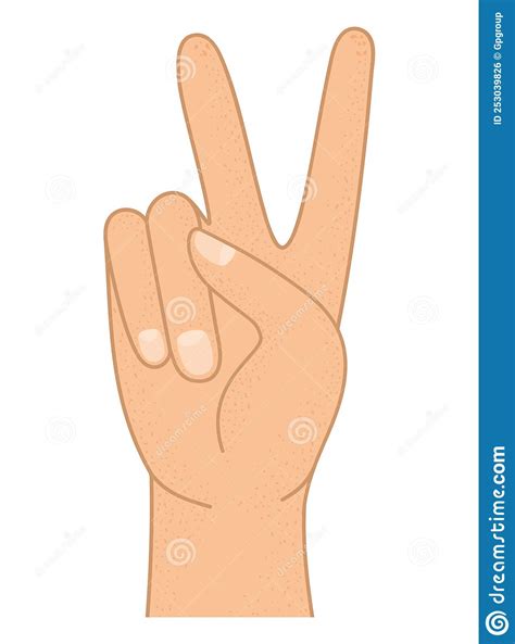 Hand Doing Peace Symbol Stock Illustration Illustration Of Flat
