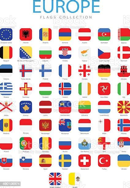 Drapeau De Leurope Au Carré Des Icônesillustration Vecteurs Libres De