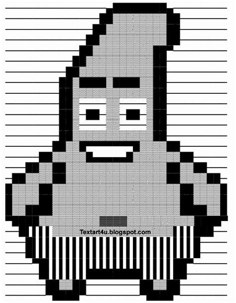 Just copy and paste any of these symbols to use them. Patrick Star ASCII Text Art For Facebook | Cool ASCII Text ...