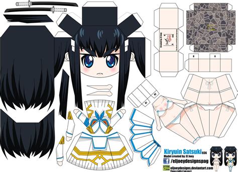Papercraft Anime Kiryuin Satsuki Manualidades A Raudales