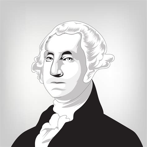 George Washington President Of The United States Vector Illustration