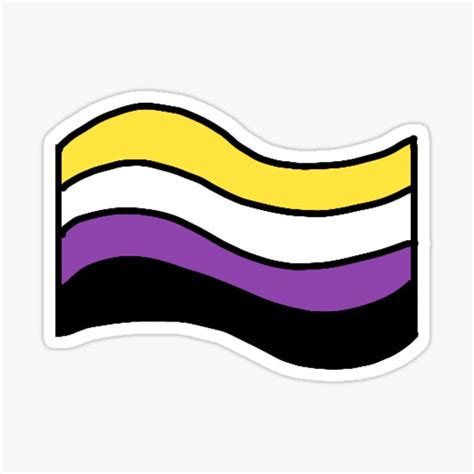 Non Binary Pride Flag Sticker For Sale By Sarahwelker Redbubble