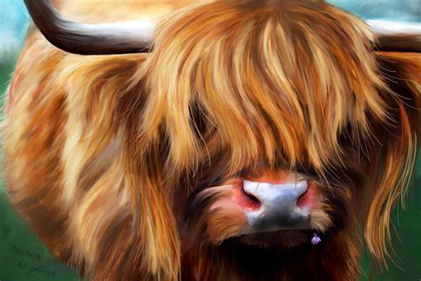 Highland Cow By Michelle Wrighton Highland Cow Painting Cow Painting