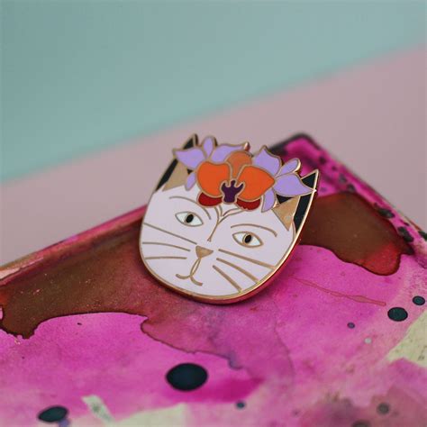 Georgia Okitty Cat Artist Pin Etsy Uk