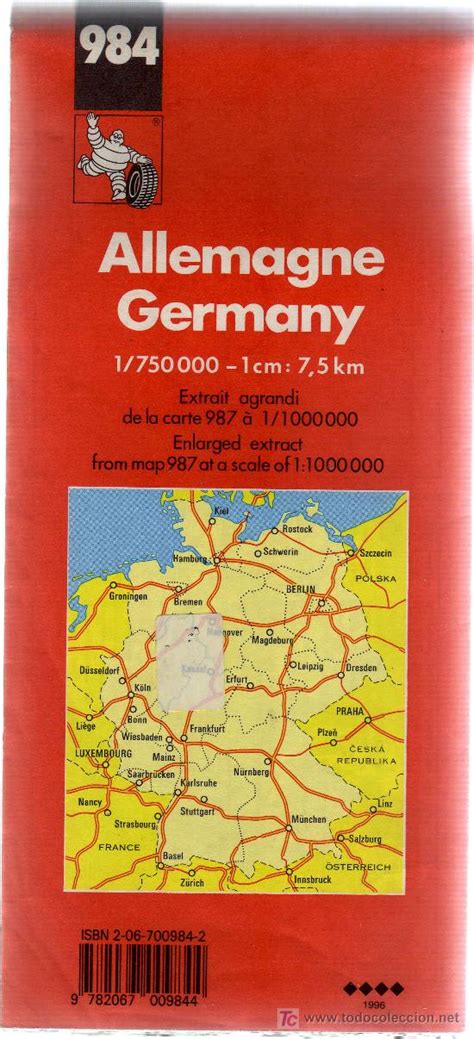 Mapa Alemania Michelin 1996 Escala 1 750000 13 Comprar Mapas