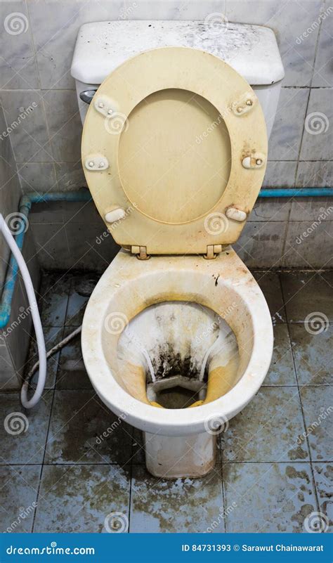 Close Up Dirty Flush Toilet In House Stock Image Image Of Home Bath