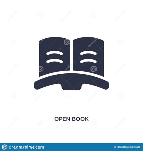 Open Book Icon On White Background Simple Element Illustration From