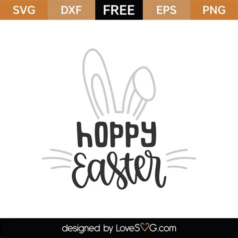 Free Hoppy Easter SVG Cut File - Lovesvg.com