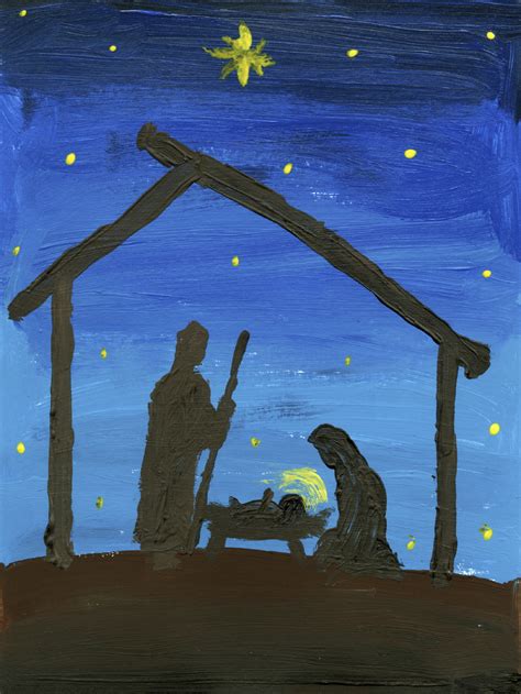 Simple Nativity Painting At Explore Collection Of