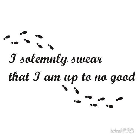 I Solemnly Swear I Am Up To No Good Footprints Vinyl Wall Decal Harry