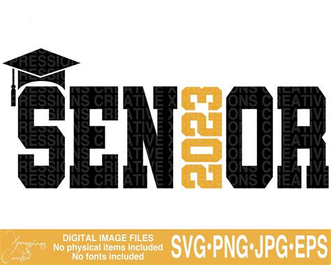 Senior 2023 Svg Clase De 2023 2023 Graduado Seniors Etsy España