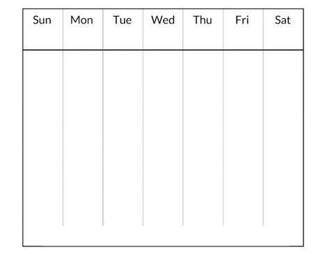 Blank Weekly Calendar For Usage Educative Printable