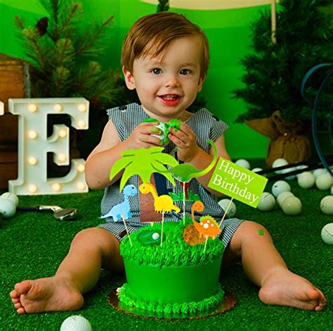 Dinosaur Theme Happy Birthday Cake Toppers Set 11pcs For Boyskids