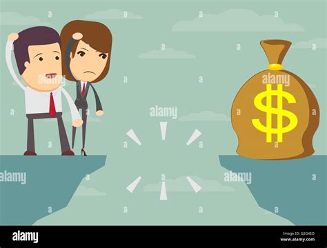 Businessmen In Front Of A Gap Stock Vector Image And Art Alamy