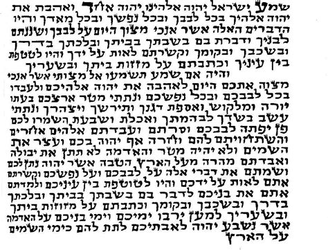 Basic Sephardic Mezuzah With Shema In Hebrew Font 7cm