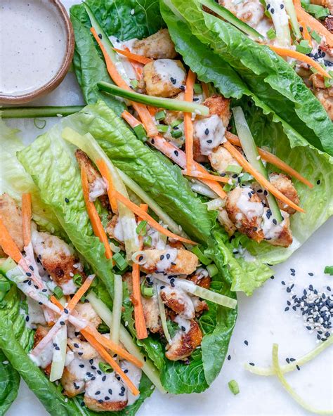 Healthy Chicken Lettuce Wraps With Tahini Sauce Ketopaleowhole30