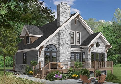 Two Story Rustic Cottage Style House Plan 8786