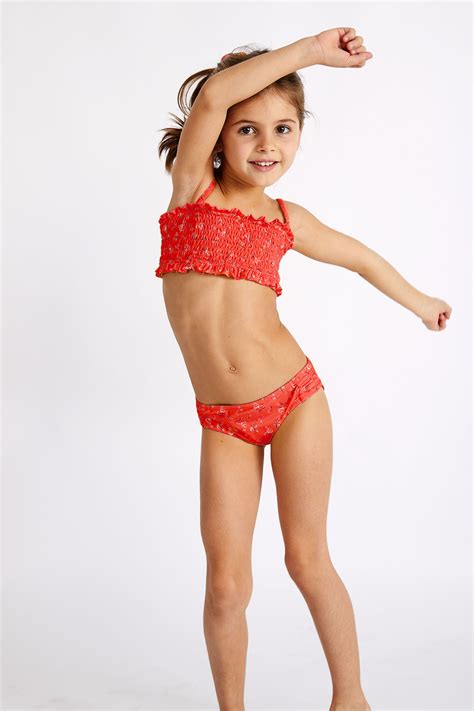 Shop seasonal trends without breaking the bank. Children's two-piece red Liberty print swimsuit | SMOCKYS ...