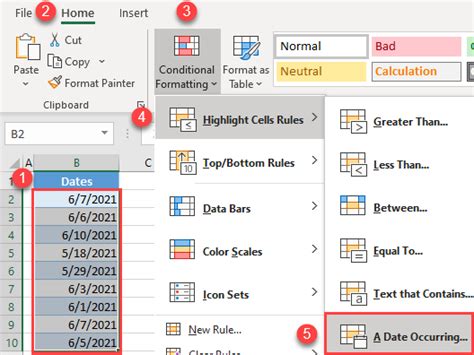 Apply Conditional Formatting To Dates In Excel Google Sheets