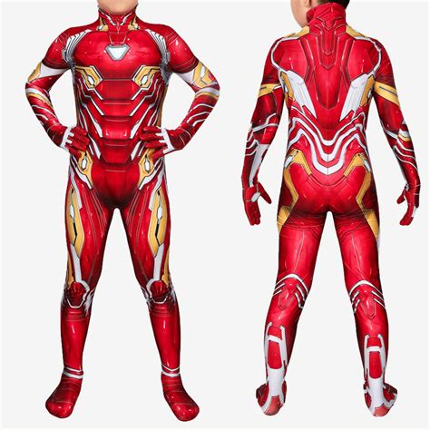 Iron Man Costume Cosplay Nanotech Suit Kidstony Stark Avengers Endgame