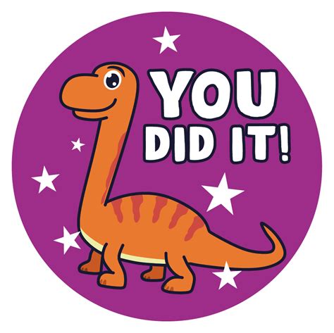 Cute Dinosaur Well Done Reward Stickersdefault Title Reward Stickers