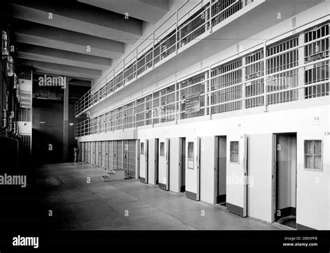 Alcatraz Cell Block D Black And White Stock Photos And Images Alamy