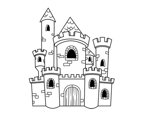 Ver más ideas sobre castillos dibujos castillos casas en miniatura. Dibujo de Castillo de cuento para Colorear - Dibujos.net