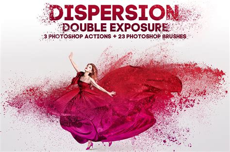 Dispersion Effect Photoshop Action 3 Dispersions Double Exposure