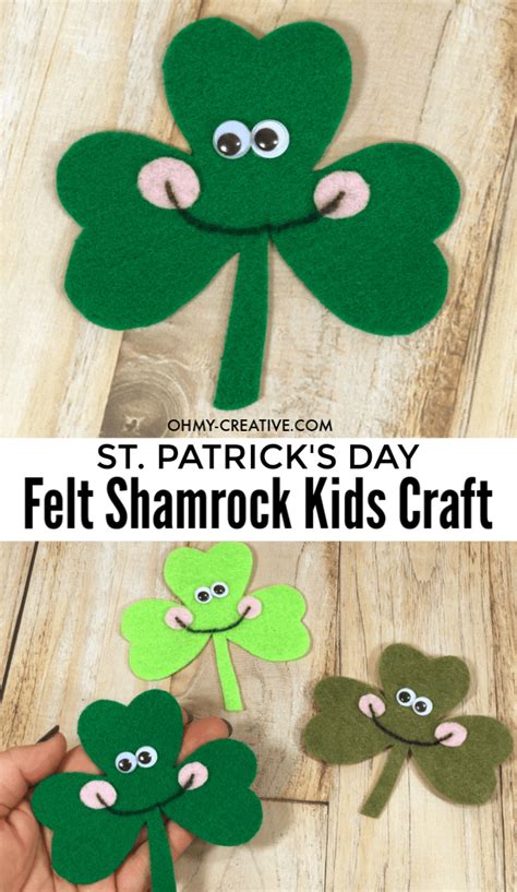 Easy Felt Shamrock Crafts For Preschoolers And Elementary Kids Oh My