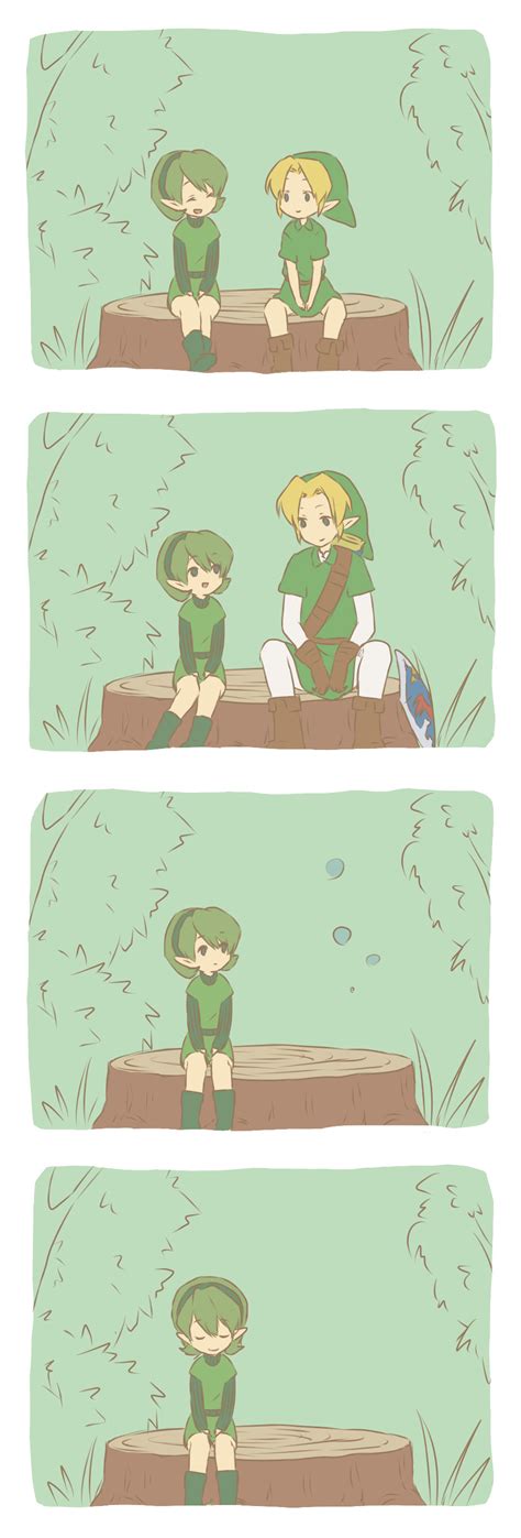 Gomi Yashiki Njigen Hairitai Link Saria Zelda Young Link Nintendo The Legend Of Zelda