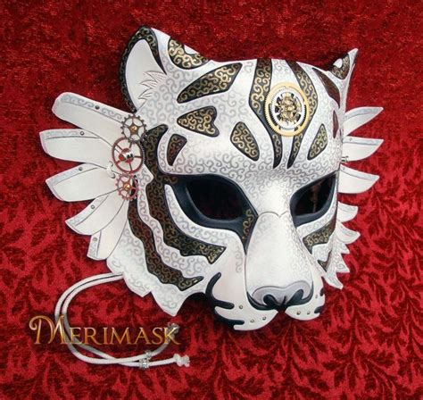 Rowenas White Tiger Mask Steampunk Wings Animal Masks Masks Masquerade
